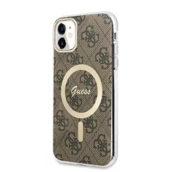   HUSĂ! - Husa din spate MagSafe GUESS GUHMN61H4STW Apple iPhone 11 - Husa maro
