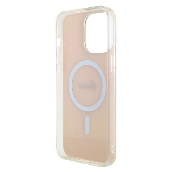 Husă din spate pentru Apple iPhone 15 Pro GUESS GUHMP15LHITSP MagSafe - roz