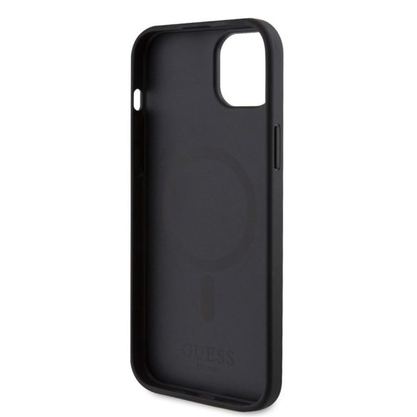 Husa din spate MagSafe GUESS GUHMP15MPSAHMCK pentru Apple iPhone 15 Plus - negru