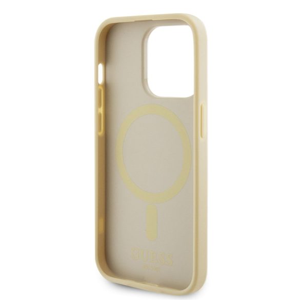 Husa din spate GUESS GUHMP15XPSAHMCB MagSafe pentru Apple iPhone 15 Pro Max - bej