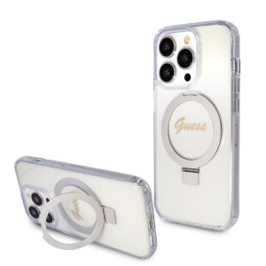 Husa din spate Apple iPhone 15 Pro GUESS GUHMP15LHRSGSD MagSafe - Transparenta
