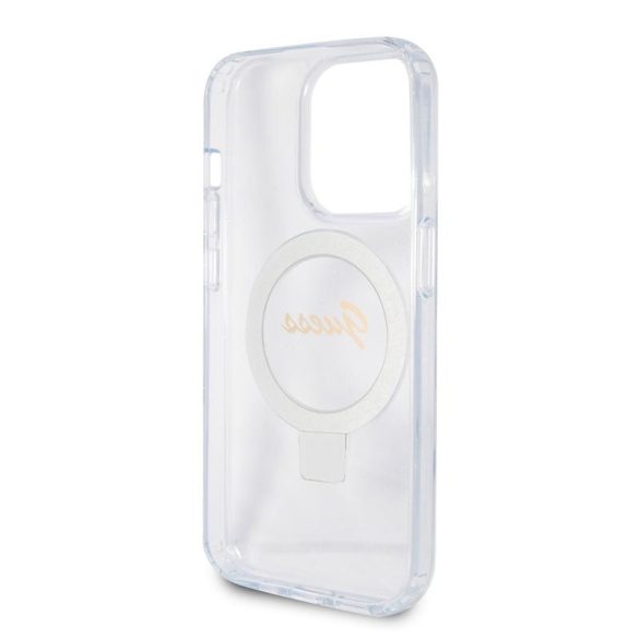Husa din spate Apple iPhone 15 Pro GUESS GUHMP15LHRSGSD MagSafe - Transparenta