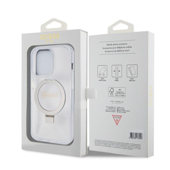 Husa din spate Apple iPhone 15 Pro GUESS GUHMP15LHRSGSD MagSafe - Transparenta