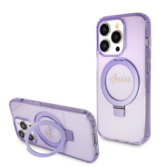 Husa din spate MagSafe GUESS GUHMP15LHRSGSU Apple iPhone 15 Pro - violet