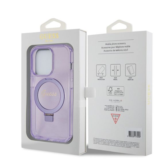 Husa din spate GUESS GUHMP15XHRSGSU MagSafe pentru Apple iPhone 15 Pro Max - violet