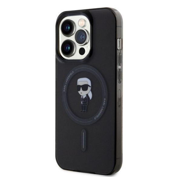 Apple iPhone 15 Pro Max KARL LAGERFELD KLHMP15XHFCKNOK Magsafe IML Husă - Negru