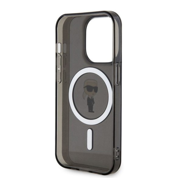 Apple iPhone 15 Pro Max KARL LAGERFELD KLHMP15XHFCKNOK Magsafe IML Husă - Negru
