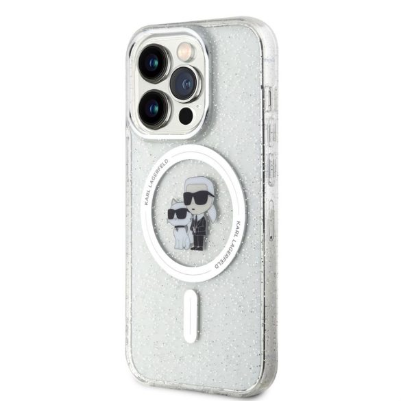 Husa din spate Apple iPhone 15 Pro KARL LAGERFELD KLHMP15LHGKCNOT Magsafe IML - Sclipici
