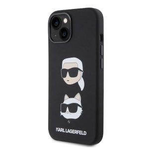 Husă din spate lichidă pentru Apple iPhone 15 Plus KARL LAGERFELD KLHCP15MSDHKCNK - neagră