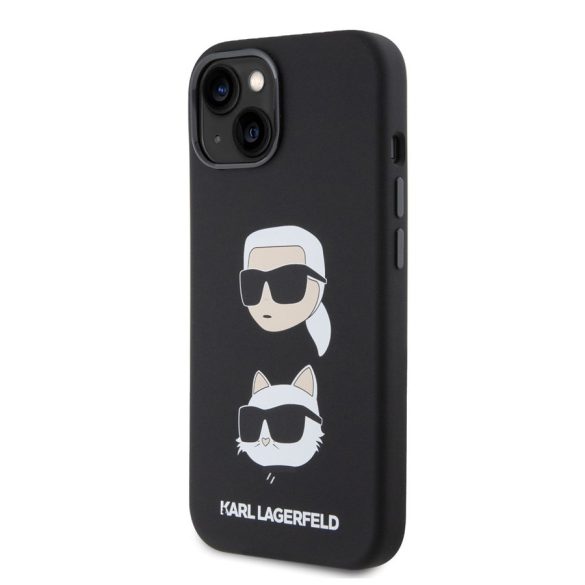 Husă din spate lichidă pentru Apple iPhone 15 Plus KARL LAGERFELD KLHCP15MSDHKCNK - neagră