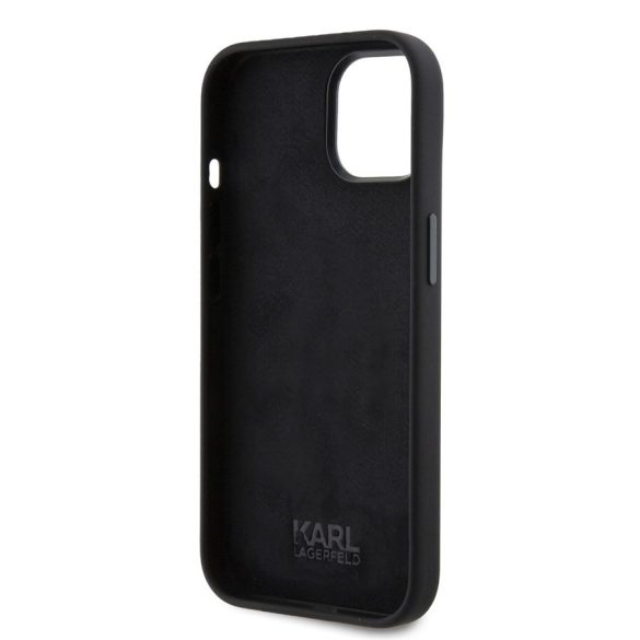 Husă din spate lichidă pentru Apple iPhone 15 Plus KARL LAGERFELD KLHCP15MSDHKCNK - neagră