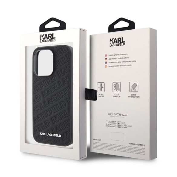 Husa din spate Apple iPhone 15 Pro Max KARL LAGERFELD KLHCP15XPQKPMK - negru