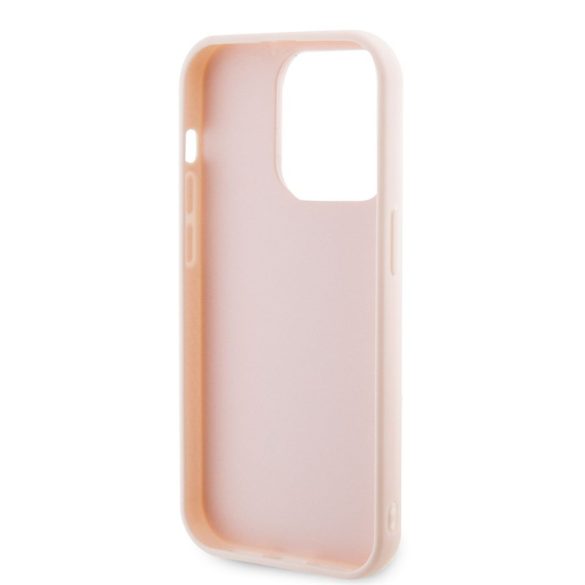 Husă din spate cu sclipici pentru Apple iPhone 15 Pro KARL LAGERFELD KLHCP15L3DMBKCP - roz