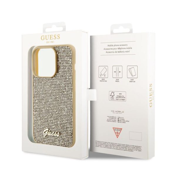Husa din spate Apple iPhone 15 Pro Max GUESS GUHCP15XPMSDGSD - auriu