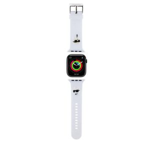 Curea de ceas Apple iWatch Karl Lagerfeld KLAWMSLKCNH 38/40/41 mm - alb