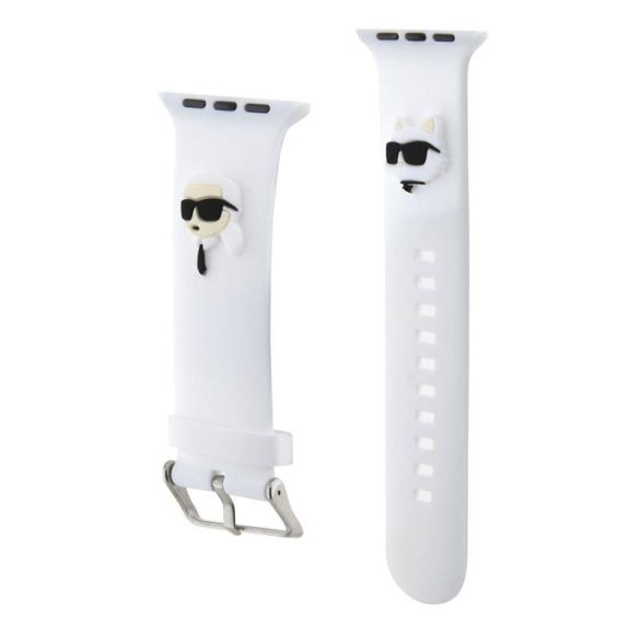 Curea de ceas Apple iWatch Karl Lagerfeld KLAWMSLKCNH 38/40/41 mm - alb