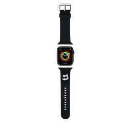   Curea ceas Apple iWatch Karl Lagerfeld KLAWMSLCNK 42/44/45mm - Negru