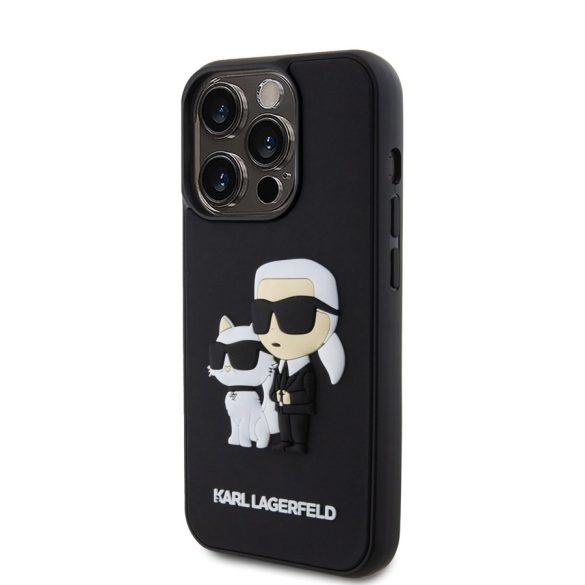 Husa din spate Apple iPhone 15 Pro KARL LAGERFELD KLHCP15L3DRKCNK - negru