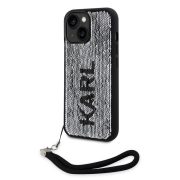   Husă din spate reversibilă KARL LAGERFELD KLHCP15SPSQRKS Apple iPhone 15 - negru/argintiu