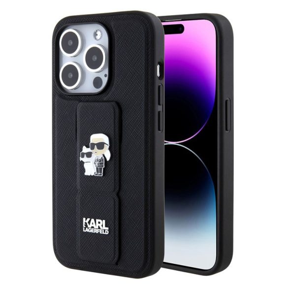 Husa din spate Apple iPhone 15 Pro Max KARL LAGERFELD KLHCP15XGSAKCPK - negru
