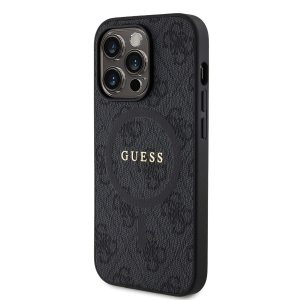 Husa din spate Apple iPhone 14 Pro GUESS GUHMP14LG4GFRK MagSafe - negru