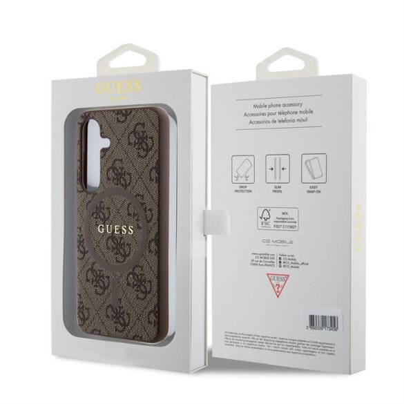 Carcasa din spate MagSafe GUESS GUHMS24SG4GFRW Samsung S24 - maro