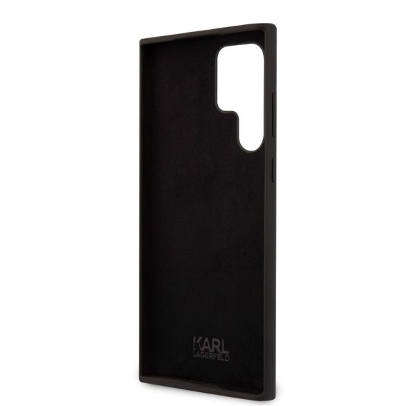 Husa din spate din silicon lichid KARL LAGERFELD KLHCS24LSNIKBCK Samsung S24 Ultra - negru