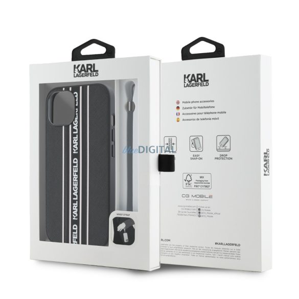 Apple iPhone 15 KARL LAGERFELD KLHMP15SPAMSCNSP Capac spate - negru/roz