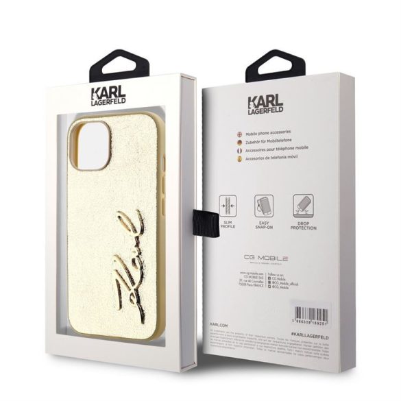 Apple iPhone 15 KARL LAGERFELD KLHCP15SPFMFBKMD Capac spate - Aur
