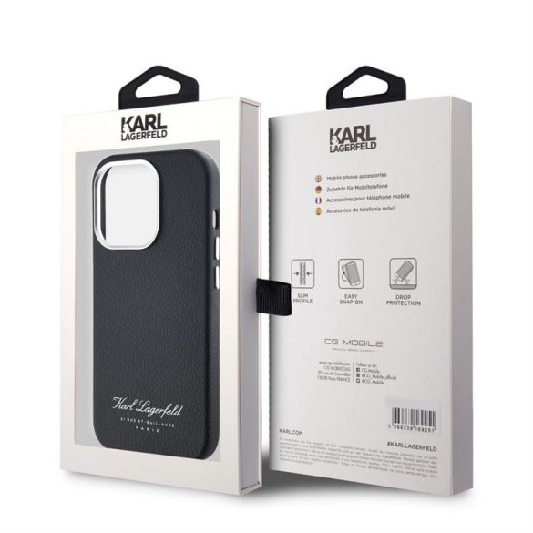 Apple iPhone 14 Pro KARL LAGERFELD KLHCP14LPGWCMCMKHK Capac spate - negru
