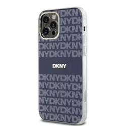   HUSĂ! - Apple iPhone 12/12 Pro DKNY DKHMP12MHRHSEB MagSafe Back Cover - Albastru