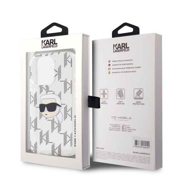Apple iPhone 15 Pro KARL LAGERFELD KLHCP15LHKLPKHT IML Back Cover - Transparent