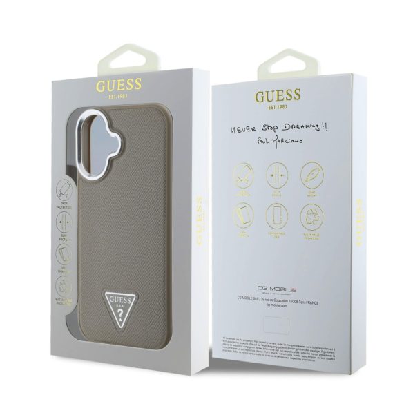 Apple iPhone 16 GUESS GUHMP16SPGTSPSW Capac spate MagSafe - maro
