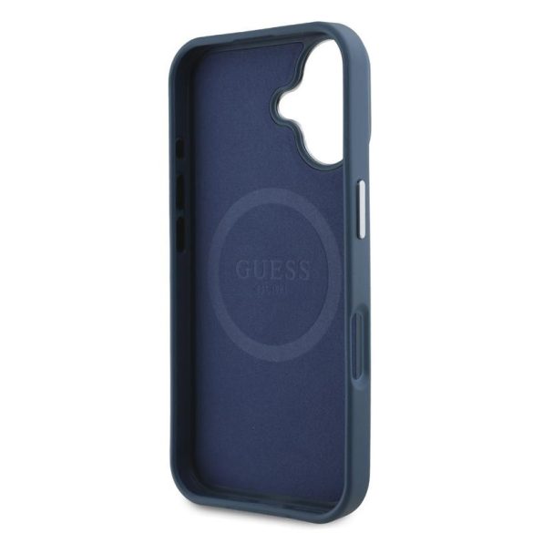 Apple iPhone 16 GUESS GUHMP16SPGTSPSB MagSafe Back Cover - Albastru