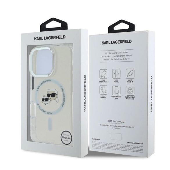 Apple iPhone 16 Pro Max KARL LAGERFELD KLHMP16XHLSKCH Magsafe IML Back Cover - Transparent