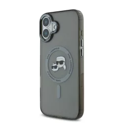   HUSĂ! - Apple iPhone 16 KARL LAGERFELD KLHMP16SHLSKCK Magsafe IML Back Cover - Negru