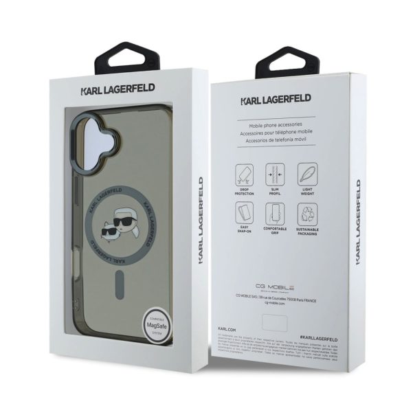 Apple iPhone 16 KARL LAGERFELD KLHMP16SHLSKCK Magsafe IML Back Cover - Negru