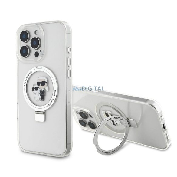 Apple iPhone 16 Pro KARL LAGERFELD KLHMP16LHMRSKCH MagSafe Ringstand Back Cover - Transparent