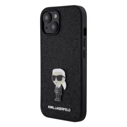   HUSĂ! - Apple iPhone 16 KARL LAGERFELD KLHCP16SGKNPSK Glitter Back Cover - Negru