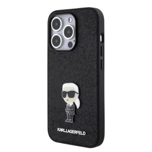 HUSĂ! - Apple iPhone 16 Pro KARL LAGERFELD KLHCP16LGKNPSK Glitter Back Cover - Negru