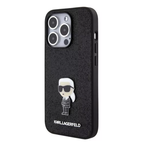 HUSĂ! - Apple iPhone 16 Pro KARL LAGERFELD KLHCP16LGKNPSK Glitter Back Cover - Negru