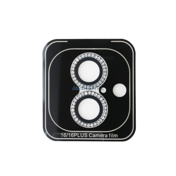 Apple iPhone 16/16 Plus Guess GUCL162SGGS Metal 3D Camera Film de protecție - Silver Pebble