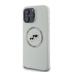   HUSĂ! - Apple iPhone 16 Pro Max KARL LAGERFELD KLHMP16XSKCHTCE Liquid Silicon MagSafe Back Cover - Bej