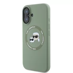   HUSĂ! - Apple iPhone 16 KARL LAGERFELD KLHMP16SSKCHTCA Liquid Silicon MagSafe Back Cover - Verde