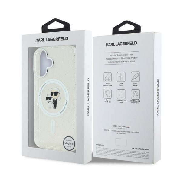 Apple iPhone 16 KARL LAGERFELD KLHMP16SHGKCNOT Magsafe IML Back Cover - Transparent