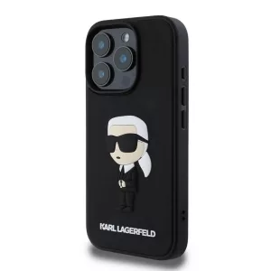 HUSĂ! - Apple iPhone 16 Pro KARL LAGERFELD KLHCP16L3DRKINK Capac spate - Negru