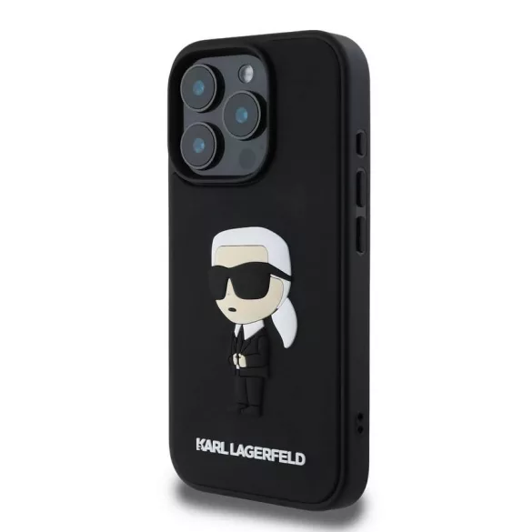HUSĂ! - Apple iPhone 16 Pro KARL LAGERFELD KLHCP16L3DRKINK Capac spate - Negru