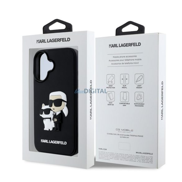 Apple iPhone 16 KARL LAGERFELD KLHCP16S3DRKCNK Capac spate - Negru