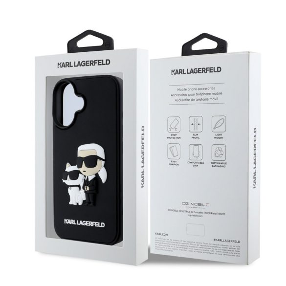 Apple iPhone 16 Plus KARL LAGERFELD KLHCP16M3DRKCNK Capac spate - Negru