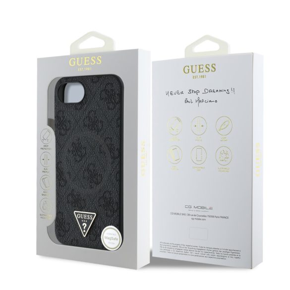 Apple iPhone 16e GUESS GUHMPSE4P4TDPK MagSafe Back Cover - Negru